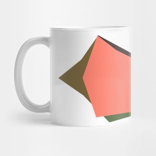 Wild flower scadinavian abstract green pink Mug